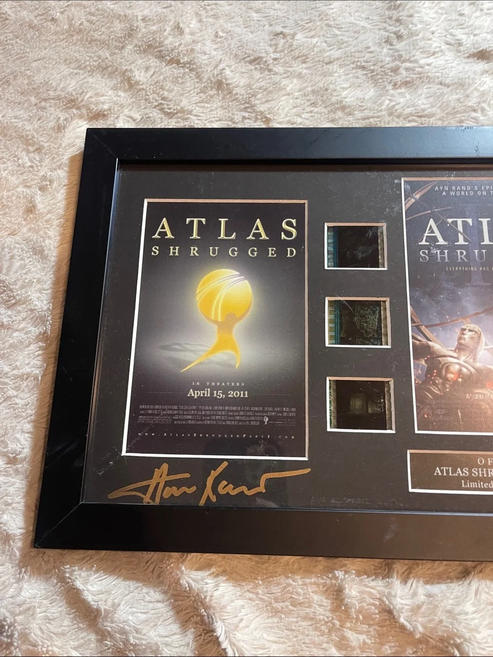 Atlas shrugged, limited edition, film, cell display